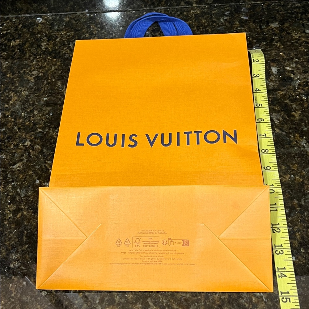 LV Vibrant Orange Bag with Blue Handles - Picture 9 of 13